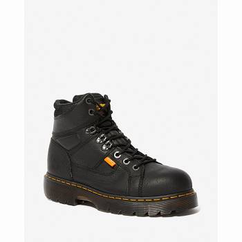 Dr Martens Férfi Ironbridge Extra Wide Grizzly Met Guard Munkavédelmi Bakancs Fekete